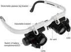 FRCOLOR 8X 15X 23X Binocular Head-Mounted Magnifier with Acrylic Lens Lightweight Hands-Free Magnifying Glass for Reading Jewelry Watch Repair