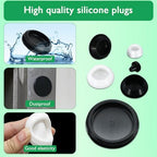 EASYEAH 4PCS Rubber Plugs for Round Holes - 1-9/16"(40mm) White Snap in Locking Hole Plugs, Rubber Hole Plugs for Automotive, Industrial & Furniture Waterproof Sealing Round Silicone Stopper