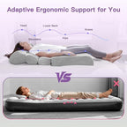 BBL Bed After Surgery for Sleeping – Ergonomic BBL Pillow Designed for Brazilian Butt Lift, High-Density Pressure-Relief Foam, Removable Velvet Cover, BBL Recovery Must Haves (67x22x6.3in)