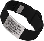 ROAD iD - Official ID Bracelet - The Wrist ID Elite - Silicone Pin-Tuck - for Athletes