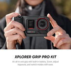 Insta360 Ace Pro 2 Flash Print Bundle - 8K Waterproof Action Camera Co-Engineered with Leica, 1/1.3" Sensor, Dual AI Chip, Leading Low Light, Xplorer Grip Pro Kit for Street Photography