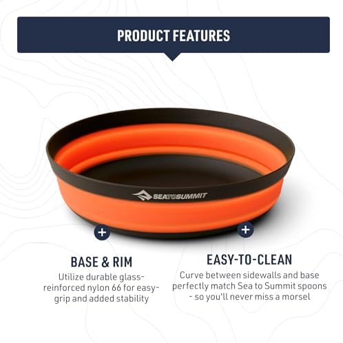 Sea to Summit Frontier Ultralight Collapsible Bowl, Medium (23 fl oz), Aqua Sea Blue