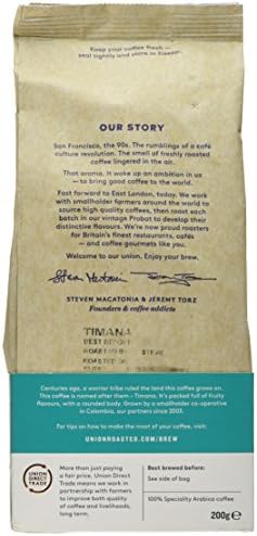 Union Hand Roasted Coffee Timana Colombia Ground Coffee 200 g
