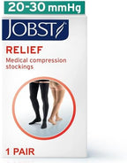 JOBST Relief 20-30 mmHg Compression Stockings, Thigh High Silicone Band, Closed Toe | Compression Socks for Women/ Men for Tired, Aching or Swollen Legs