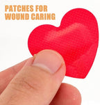 Heart-Shaped Bandages Waterproof Breathable Wound Bandages 50 Pcs Adhesive Hemostatic Stickers for First Aid Wound Care Small Size