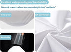 Duvet Protector Cover - Waterproof Breathable - Washable and Reusable Incontinence Duvet Cover with Zipper Flap for Pets, Dog, Cat, Kids, Elder (Queen)