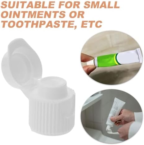 Gatuida 30pcs Plastic Toothpaste Caps Flip Top Covers Screw-in Lids Travel Toothpaste Tube Caps