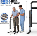 Stair Assist Cane for Seniors, 2-in-1 Standing & Lifting Aid for Couch and Chair, Adjustable Height Climbing Cane with Wide Anti-Slip Base, Portable Mobility Support for Steps, Bathroom, Bedside