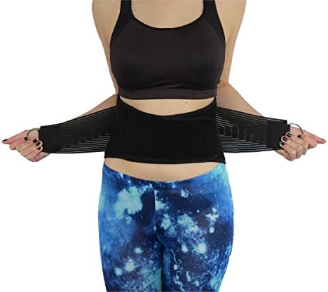 ComfyMed Premium Quality Back Brace CM-102M with Removable Lumbar Pad for Lower Back Pain Relief (LGE 38"-50" Belly)