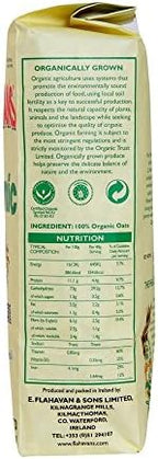 FLAHAVAN'S Organic Irish Porridge Oats, 500 gr