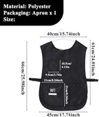 Barber Smock Waterproof Cobbler Apron With Pockets Hairdresser Barber Aprons Barbers Vest Jackets Hair Stylist Apron for Women Men for Chef Kitchen Cleaning Hairstylist Side Strap Snap Closure