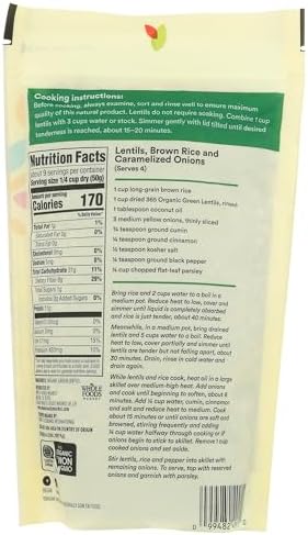 365 by Whole Foods Market, Organic Green Lentils, 16 Ounce