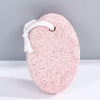 Natural Pumice Stone for Feet, Hard Skin Callus Remover Tool, Foot Scrubber Massager for Heels and Dead Skin, Exfoliating Pedicure Stone with Ergonomic Handle