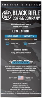 Black Rifle Coffee Company 30 Loyal Spirit Espresso Capsules – Light Roast, Nutty Citrus & Caramel, Nespresso® OriginalLine Compatible