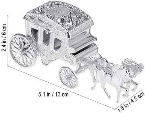 Toyvian Carriage Gift Box Plastic Candy Box for Wedding Party Gift Boxes Favors (Silver)