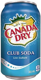 Canada Dry Club Soda Sparkling Seltzer Water, 12oz Can (Pack of 15, Total of 180 Oz)