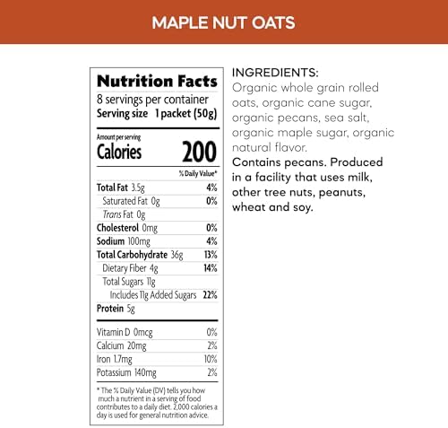 Nature's Path Organic Maple Nut Instant Oatmeal, 14 oz (Pack of 1), Non-GMO