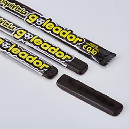 Goleador Black Licorice Candy Made in Italy 200pc - Italian Candy Individually Wrapped - Liquirizia Italiana - Counter Display