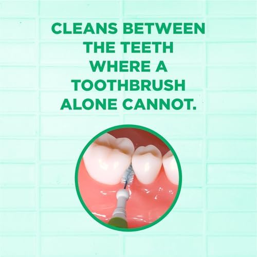 GUM Proxabrush Go-Betweens - Tight - Interdental Brushes - Soft Bristled Dental Picks for Plaque Removal Health - Safe for Braces & Dental Devices, 15 Count