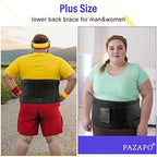 Back Brace Lumbar Back Support Belt for Lower Back Pain Relief - Waist Trainer Belt for Men and Women - Lower Back Brace for Sciatica, Herniated Disc, Plus Size Lumbar Support Belt (6XL(65-76 Inch), Black)