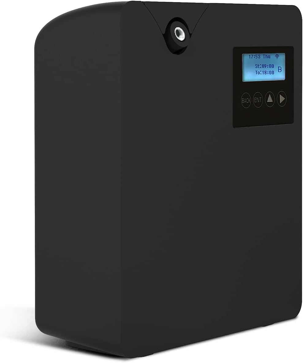 Smart Scent Air Machine for Home, Bluetooth & WiFi Hotel Scent Diffuser with Cold Air Tech, 300ML Waterless Essential Oil HVAC Scent Diffuser for Large Room, Office, Spa(Black)