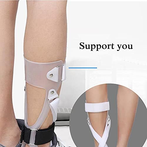 HUANGJUN Foot Drop Corrector,Foot Drop Postural Correction BraceAdjustable Foot Drop Orthosis for Leg Support,Right,M