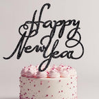 Happy New Year 2026 Cake Topper-Winter Xmas Holiday Cake Decor, Hello 2026 New Year's Eve/Christmas/Happy Holidays Party Decorations (Design 1)