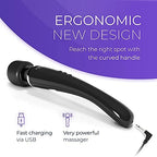Yarosi Curve Therapeutic Device - 8 Powerful Speeds and 20 Patterns - for Muscle Aches and Sports Recovery - Rechargeable - Travel Friendly - Black