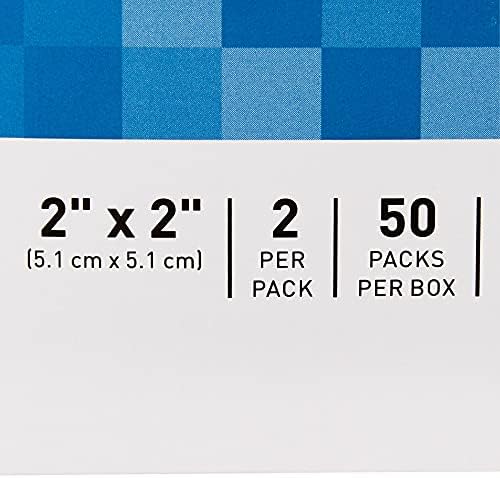 McKesson Non-Woven Sponges, Sterile, 4-Ply, Polyester/Rayon, 2 in x 2 in, 2 per Pack, 50 Packs, 100 Total