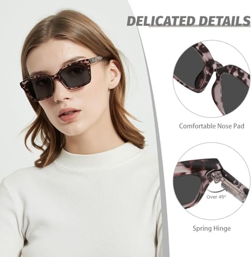 Oversized Reader Sunglasses Women Square Reading Sunglasses for Women, Stylish Large Reader Sunglasses Women UV400