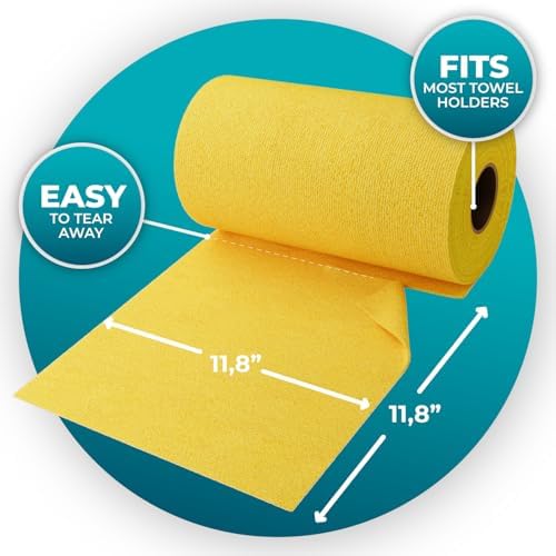 200 Pack Microfiber Cleaning Cloth Roll - Tear Away Reusable Paper Towels Washable, 11.8" Ultra Absorbent Cleaning Supplies for Housekeeping, Cleaning Rags Microfiber Towel, Lint Free Cloth Value Pack