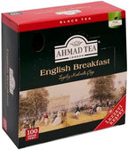 Ahmad Tea Black Tea, English Breakfast Teabags individually wrapped in foil, 100 ct - Caffeinated & Sugar-Free
