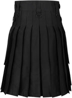 Men's Black Kilt Utility Scottish Cotton Kilts