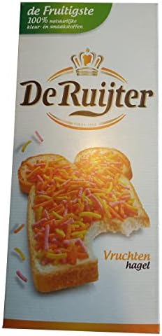 De Ruijter Fruit Sprinkles (Vruchten Hagel), 400 Gr (14.1 Oz), 1 Box