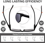 SIGVAN 5 Pack Reading Glasses Men Traditional Black Frames Readers for Men with Spring Loaded Hinges