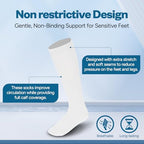 Debra Weitzner Diabetic Socks for Men and Women Over the Calf Knee High Cotton Socks Loose Fit 4 Pairs