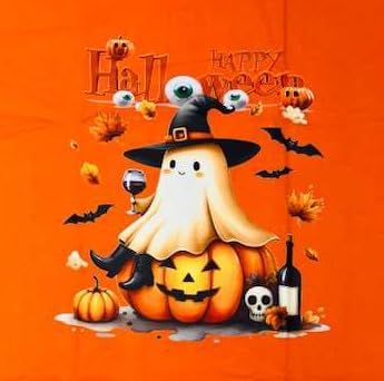 Halloween Shirts for Women - Pumpkin & Ghost Graphic Tee