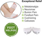 Gel Metatarsal Cushion Pads, Toe Separators Bunion Splint Pads for Hallux Valgus, Hammer Toe, Forefoot Pads,Gel Metatarsal Pad Breathable for Mortons Neuroma