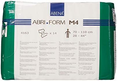 Abena Abri-Form Comfort Plastic-Backed Briefs, Level 4, (Medium To Large Sizes) Medium, 42 Count