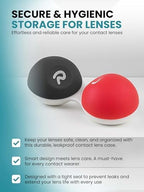 SPORTS WORLD VISION 6PC Soft Grip Contact Lens Case with Anti-Slip Rubber Exterior | Screw Top Travel Storage Case for Contact Lens Solution Bulk Buy Box | L and R Marked Lens Containers