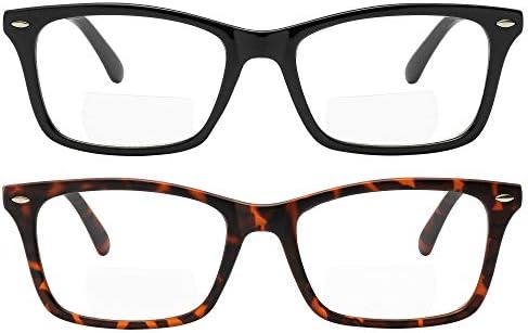 Yogo Vision Bifocal Reading Glasses 2 Pack Fashion Comfort Quality Bifocal Readers for Men and Women