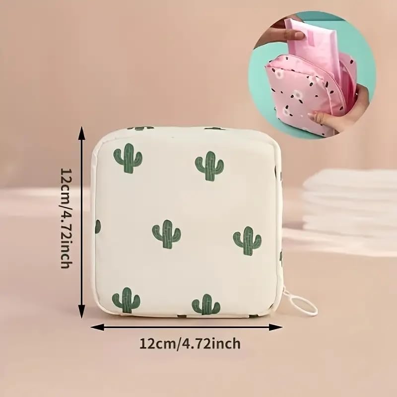 Sanitary Napkin Storage Bag, Portable Menstrual Pad Bag Tampons Collect Bags, Zipper Nursing Pad Holder Tampon Bag