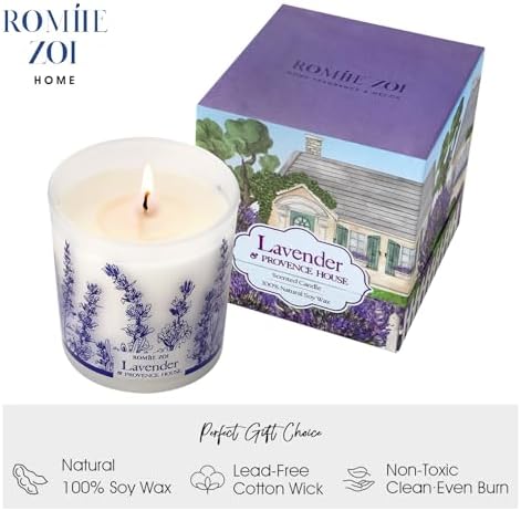 ROMIIE ZOI Scented Candle - Lavender & Rosemary- 6oz Aromatherapy Soy Wax Jar Candle for Home, Gifts for Women - 170g