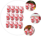 LALADEFIEE 20pcs Christmas Candy Boxes Wrapping Set Red Candy Storage Boxes for Cookies Nougat Snowflake Crisp Holiday Party Supplies
