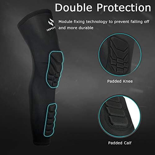 Knee Calf Padded 2 Pack Compression Leg Sleeve Shin Protective Support