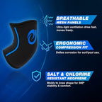 Nvorliy AquaFlex Pro Elbow Brace, Compression Elbow Sleeve for Swimming, Aquatic, Sailing, Scuba Diving, Surfing, Paddle Boarding, Kayaking & Injury Recovery – Supports Women & Men (Small)