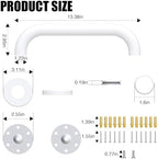 ROTHLEY 12 Inch Grab Bar for Bathtubs and Showers: Stainless Steel Shower Grab Bar Wall Mounted Shower Handle with Concealed Screws for Handicapped Elderly and Seniors (Matte White)