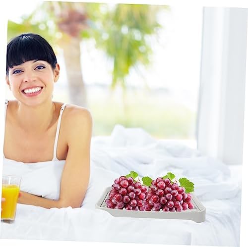 Drained Fruit Plate Kitchen Counter Tray Dish Drying Pad Laundry Cup Drip Tray for Bathroom Drain Board for Dish Rack Easy Water Drainage
