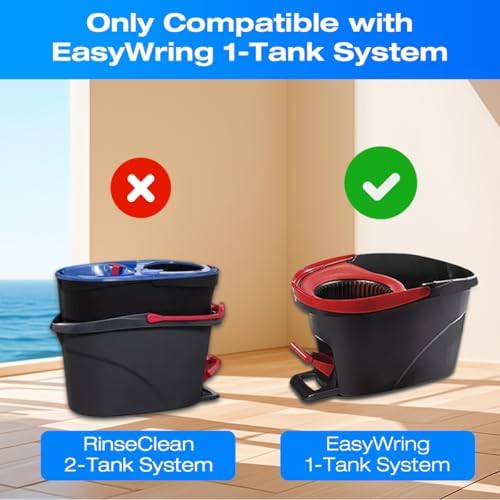 2 Pack OCeda Sponge Brush for Vileda Turbo EasyWring Floor Mop Scrubbing Brush Cleaning Brush for Bathroom and Kitchen Tiles