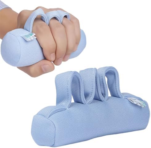 Finger Contracture Cushion for Stroke Patients - Soft Support to Prevent Finger Clenching Pressure Ulcers Promote Blood Circulation, Aid Rehabilitation for Arthritis and Hand Dysfunction (Blue)